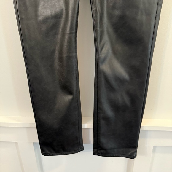 Women’s GAP Black faux leather vintage slim high rise Jeans size 27 - Picture 3 of 8